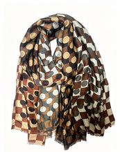 HH-411 Scarf with graphic pattern: Multicoloured