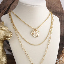 Treasure Trio – 3-in-1 Layered Hammered Coins Necklace: Gold Tone