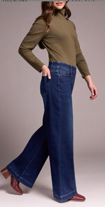 Tribal pull on wide leg