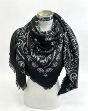 K17 Large square bandana-print scarves: Bleu