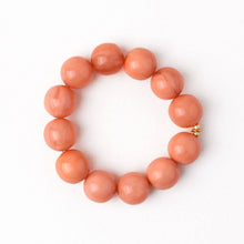 Cece Large Resin Bead Bracelet Coral
