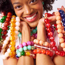 Cece Large Resin Bead Bracelet Multi