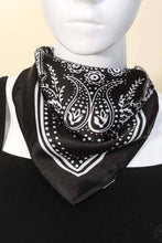 Light Paisley Design Square Bandana Scarf: RD