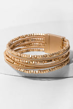 Scarlett Metallic Beaded Bracelet: Silver