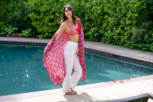 Vegas Geometric Print with Metallic Detailing Scarf Wrap: Brown Squares