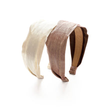 *Dupioni Silk - Neutral Palette - 2" Classic Headband: Coal