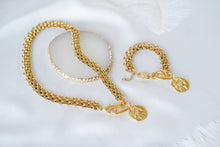 Ethnic Coin Statement Necklace: Gold