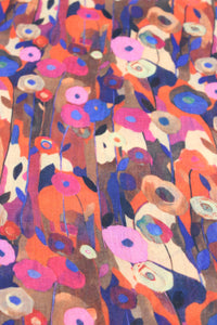 Poppy Dreams Floral Print Scarf Wrap : Natural