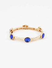 B25034 Glass Bead/Faux Pearl Adorned Stretch Bangle Bracelet: 04 CR