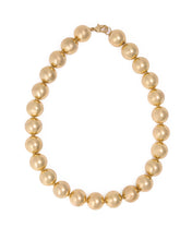 Iris Large Brass Bead Necklace Gold