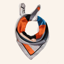 Striped Color Square Bandana Scarf: BU
