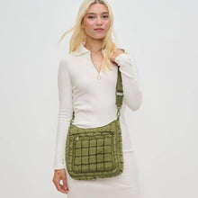 Aura - Quilted Nylon Puffer Crossbody: Cream