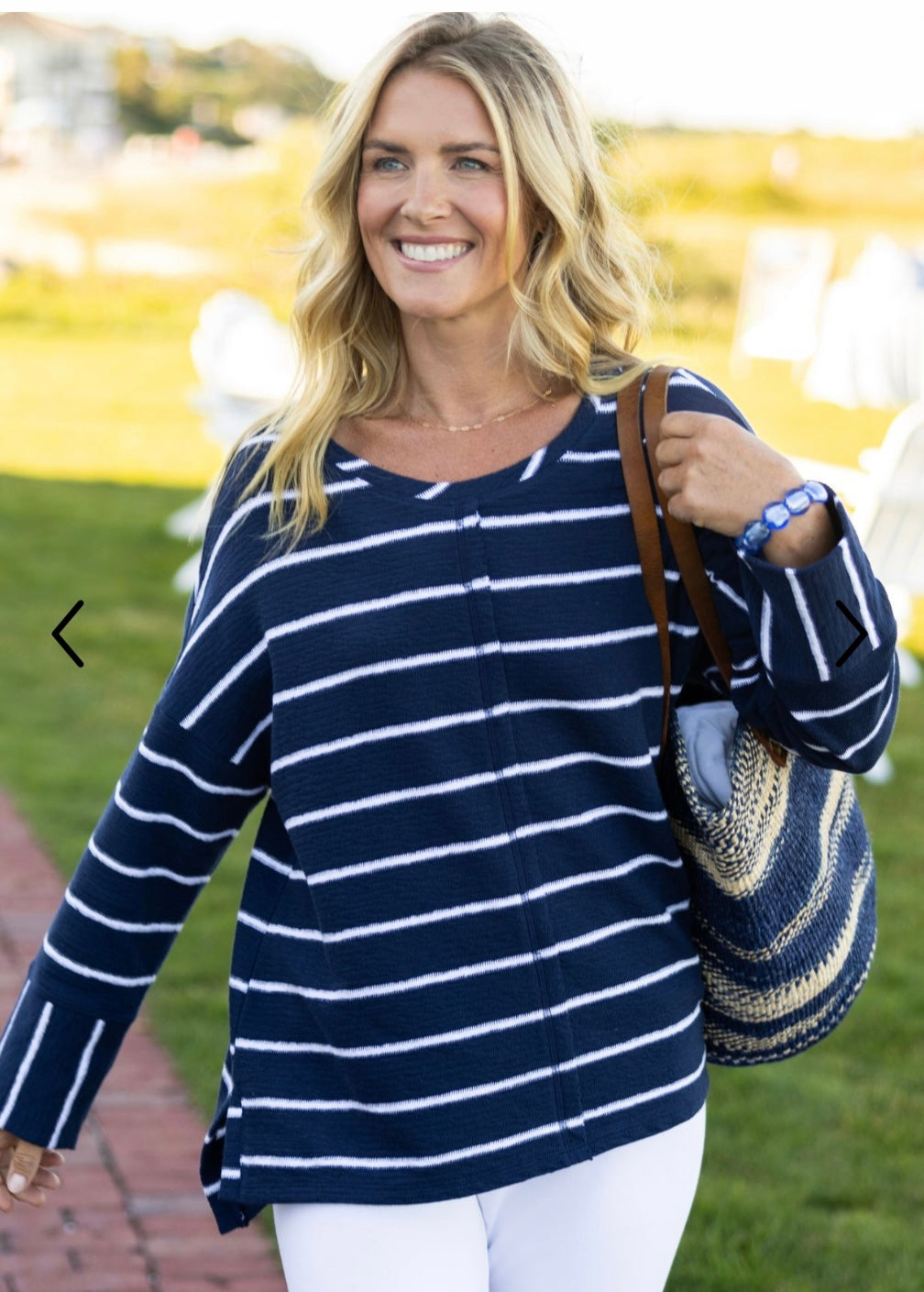 French Terry Striped Tunic