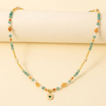 Heart Pendent Multi Beaded Necklace: MU