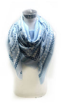 45735-k15 Large square scarf 110 x 110 cm bandana print: Pink