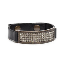 ID Leather Bracelet: Vintage Brown w African Turq
