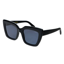 Portofino Acetate Oversized Cat Eye Sunglasses: Black