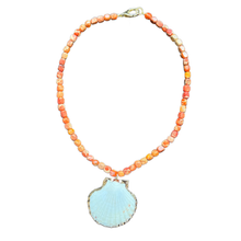 The Sanibel Shell Necklace: Orange Jasper