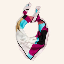 Striped Color Square Bandana Scarf: BU