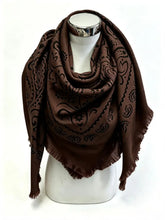 K17 Large square bandana-print scarves: Bleu