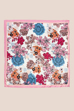 Multi Flower Pattern Square Bandana Scarf: CO
