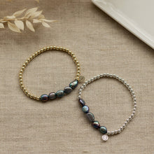 Dixie Bracelet-Oil Pearl: Gold/Oil Pearl
