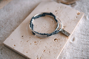 Sterling Silver Triple Wrap Bracelet Collection : Silver Picasso