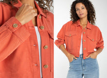 Lightweight Denim Jacket, red clay