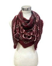 K27 Large Wool Paisley Square: Blue