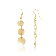 Gold Mini Coin Dangle Earrings - 24K Gold Plated: Gold