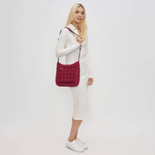 Aura - Quilted Nylon Puffer Crossbody: Cream