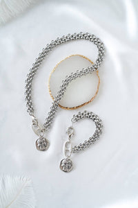 Ethnic Coin Statement Necklace: Gold