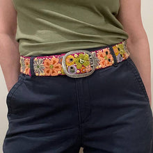 Wildflowers Embroidered Wool Belt: M