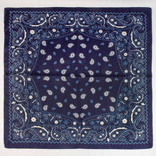 Bandana Paisley Print Satin Square Scarf: BK