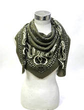 K27 Large Wool Paisley Square: Blue