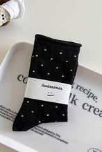 Polka Dot Designer Socks: KHAKI / One Size