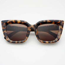 Portofino Acetate Oversized Cat Eye Sunglasses: Milky Tortoise