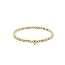 3mm Gold Filled Karma Waterproof Bracelet with Luxe Cross: 7 inch