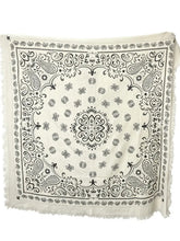 K17 Large square bandana-print scarves: Bleu