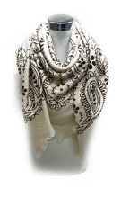 K1 Large square scarves with bandana patterns: Vert kaki