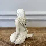 White Mermaid Resin Candle Holder