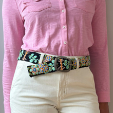 Southwest Walkabout Embroidered Wool Belt: M