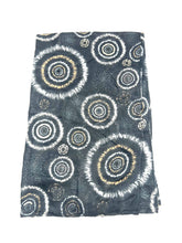 HH-268 printed patterned scarf: Noir