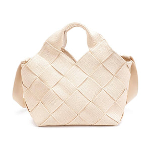 Resilience - Woven Straw Tote: Cream