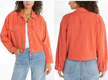 Lightweight Denim Jacket, red clay