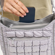 Aura - Quilted Nylon Puffer Crossbody: Cream