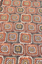 Vegas Geometric Print with Metallic Detailing Scarf Wrap: Brown Squares
