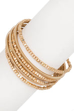 Scarlett Metallic Beaded Bracelet: Silver