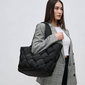 Intuition East West Woven Nylon Tote: Olive