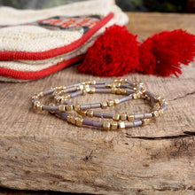 Layered Colorful and Gold Beaded Bracelets Sets: Red